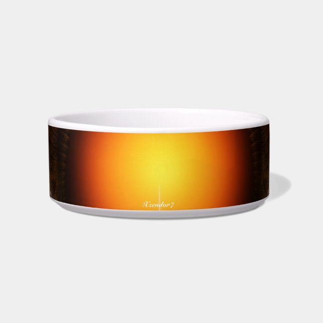 Dream Orb Fractal Art Pet Bowl (Front)