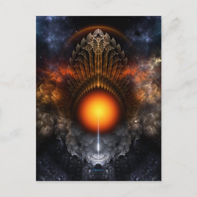 Dream Orb Fractal Art Postcard (Front)