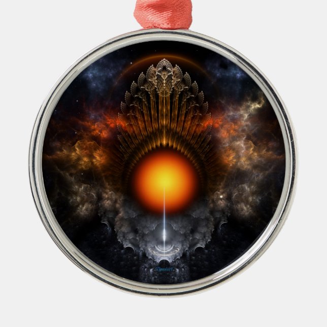 Dream Orb Fractal Art Premium Ornament (Front)