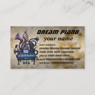 dream piano business card