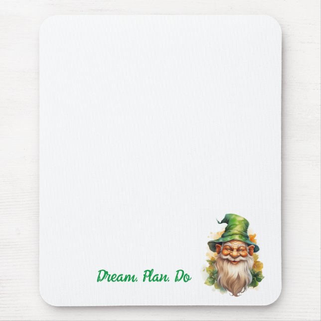 Dream Plan. Do. Leprechaun Mouse Pad (Front)