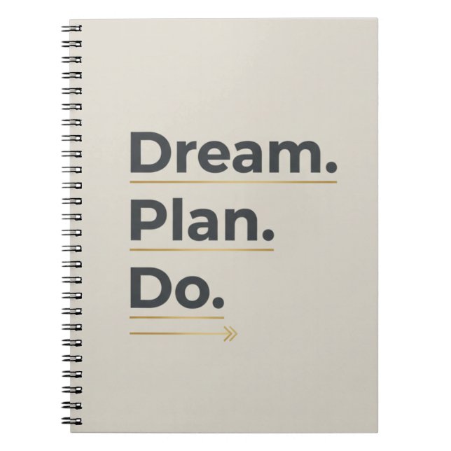 Dream. Plan. Do. – Modern Goal Setting Notebook (Front)