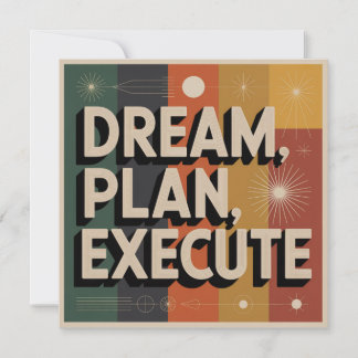Dream, Plan, Execute Card