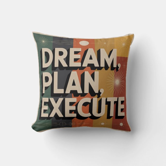 Dream, Plan, Execute Cushion (Front)