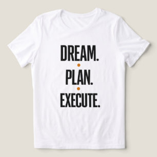 Dream Plan Execute Motivational Typography Women's Tri-Blend Shirt