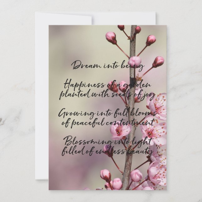 Dream Poem Cherry Blossom Flowers (Front)