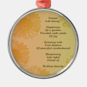 Dream Poem Metal Tree Decoration
