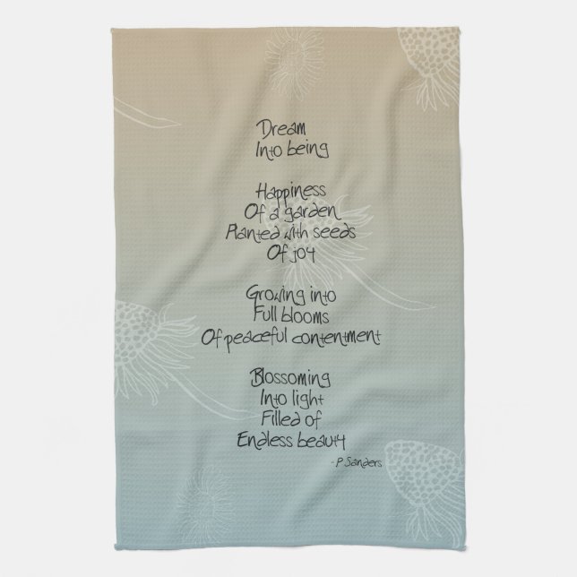Dream Poem Tea Towel (Vertical)