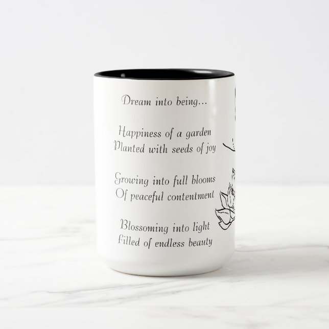 Dream Poem Two-Tone Coffee Mug (Center)