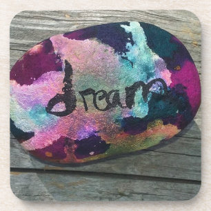 Dream Rock I painted with alcohol and India ink. Coaster
