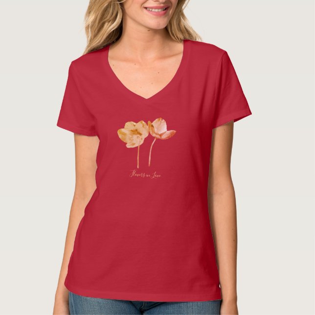 Dream Romantic Flowers  – Elegant Fantasy Nature  T-Shirt (Front)