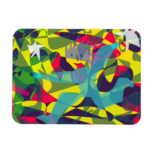 Dream Run Surreal Imagination Flexible Magnet (Horizontal)