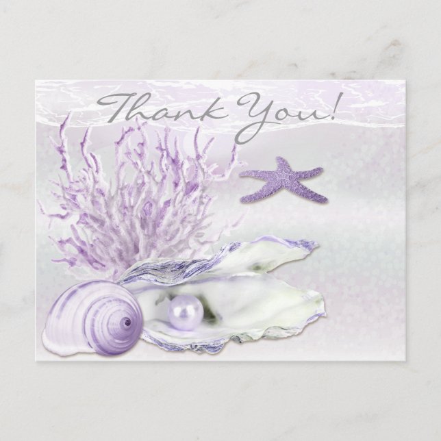 Dream Shore Beach Orchid Thank You Postcard (Front)