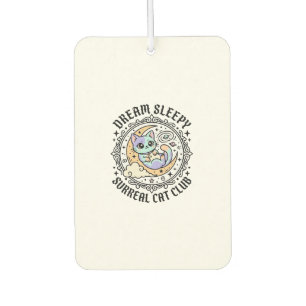 Dream Sleepy Surreal Cat Funny Cat Lover Design - Car Air Freshener