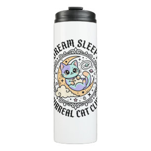 Dream Sleepy Surreal Cat Funny Cat Lover Design - Thermal Tumbler