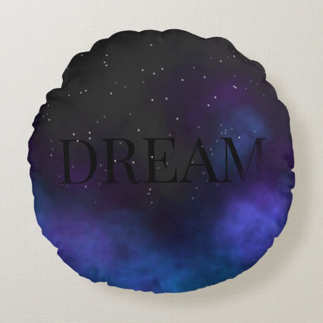 Dream Space Nebula Round Cushion (Front)