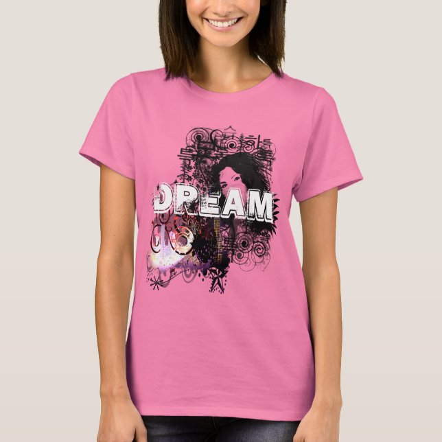Dream Swirls Music Grunge T-Shirt (Front)