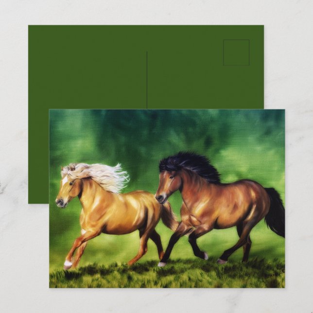 Dream Team-Icelandic Horses Postcard (Front/Back)