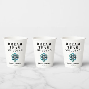 Dream Team Team Building Company Logo Paper Cups