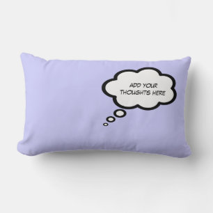 dream thoughts cartoon bubble lumbar cushion