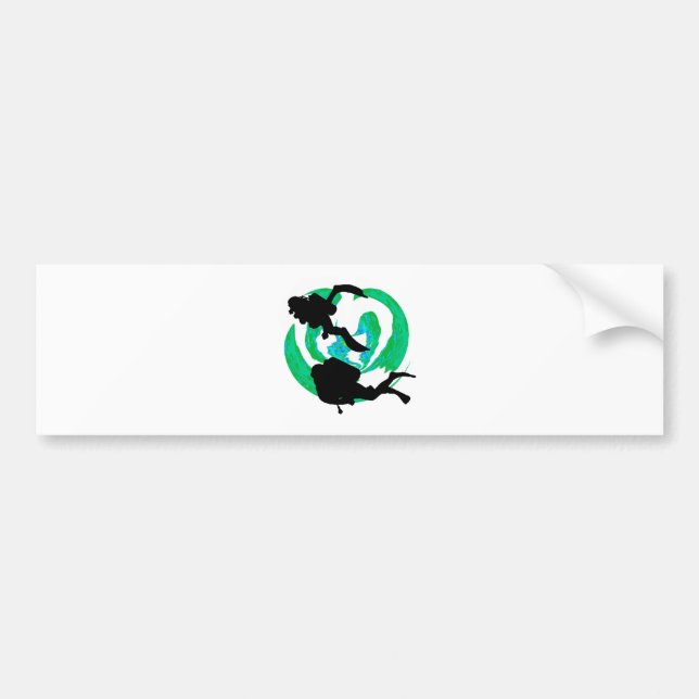 DREAM TIME SCUBA BUMPER STICKER (Front)