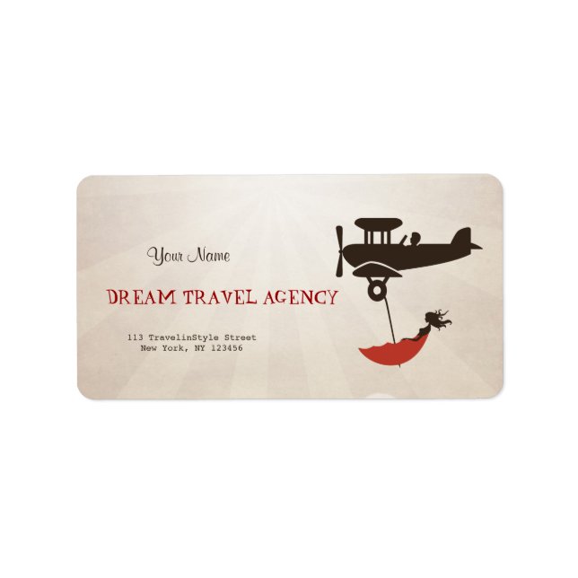 Dream Travel Agency Label (Front)