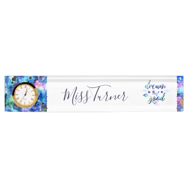 Dream. Try. Do Good. Nameplate (Front)