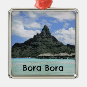 Dream Vacation Bora Bora Tahiti Atoll Formation Metal Tree Decoration