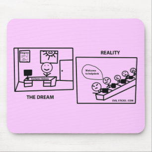 Dream vs Reality - Working in IT Mouse Pad