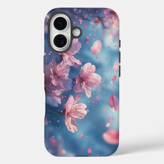 Dream Watercolor Romantic Sakura Flower Phone Case (Back)