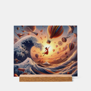 Dream Weaver's Journey: Fantasy Hot Air Balloons Acrylic Sign