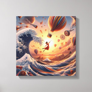 Dream Weaver's Journey: Fantasy Hot Air Balloons Canvas Print