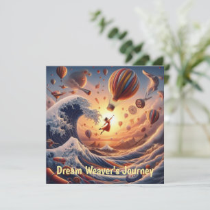 Dream Weaver's Journey: Fantasy Hot Air Balloons Card