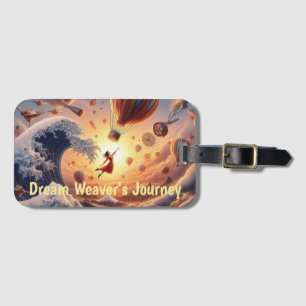 Dream Weaver's Journey: Fantasy Hot Air Balloons Luggage Tag