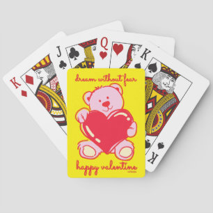 DREAM WITHOUT FEAR HAPPY VALENTINE gift Playing Cards