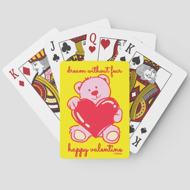 DREAM WITHOUT FEAR HAPPY VALENTINE gift            Playing Cards (Back)