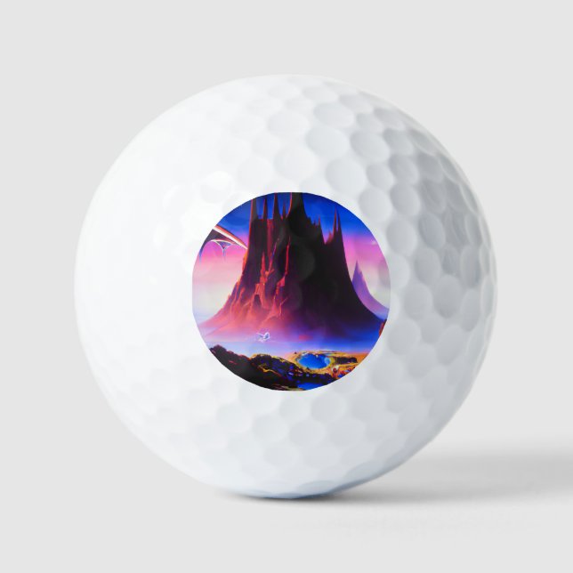 Dream World Oil Painting Golf Balls (Front)