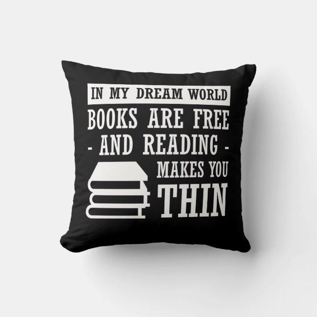 Dream World Reading Book Lover Are Free Cushion (Front)