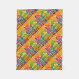 Dreamboat A Cubist Junk In Primary Colours Fleece Blanket