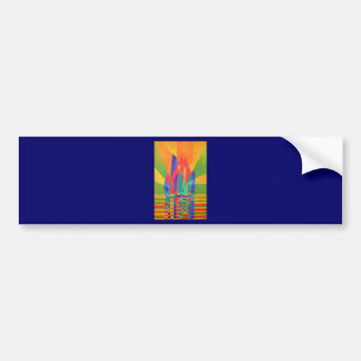 Dreamboat - Cubist Junk In Primary Colours Bumper Sticker