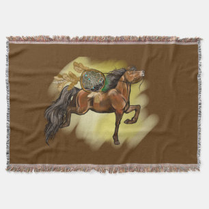 Dreamcatcher Bay Horse Throw Blanket