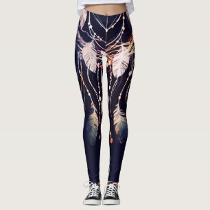 Dreamcatcher, branches, boho style, digital art. leggings