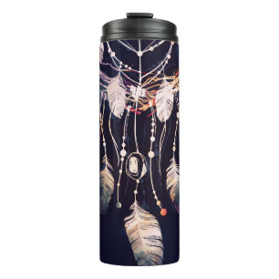 Dreamcatcher, branches, boho style, digital art. thermal tumbler