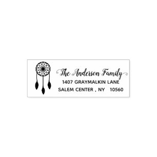 Dreamcatcher Calligraphy Address Handwritten Self-inking Stamp