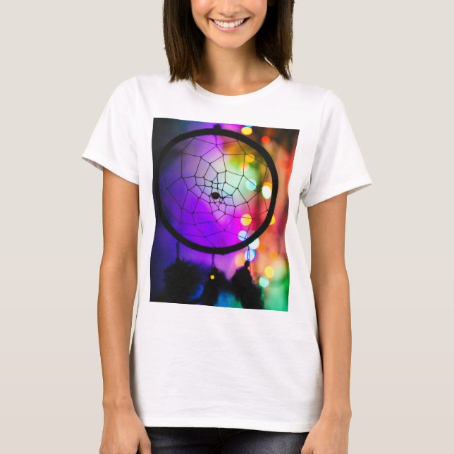 Dreamcatcher Colourful Bokeh T-Shirt (Front)