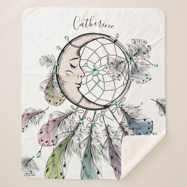 Dreamcatcher custom name fleece blanket (Front)