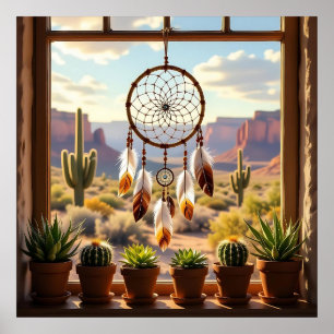 Dreamcatcher, Desert Canyons, Cacti Poster