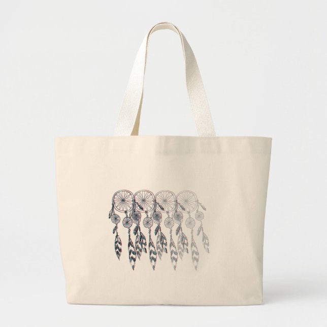 Dreamcatcher Fade Large Tote Bag (Front)