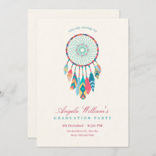 Dreamcatcher graduation invitation