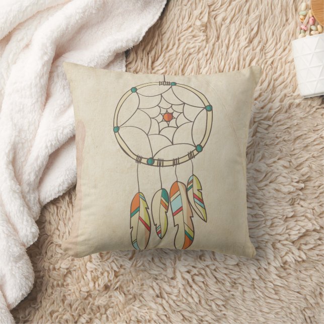 Dreamcatcher II Throw Pillow (Blanket)
